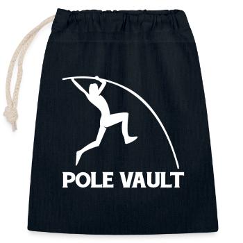 High Jump Pole Vault Athletics Gift - Closable cotton gift bag (25x30cm) - navy - Front