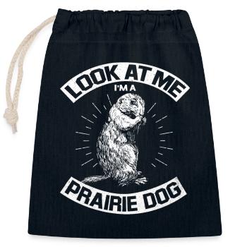 Präriehund - Verschließbarer Geschenkbeutel aus Baumwolle (25x30cm) - Navy - Vorne