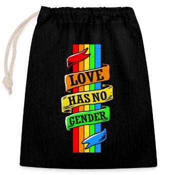 LgBT - Verschließbarer Geschenkbeutel aus Baumwolle (25x30cm) - Schwarz - Vorne