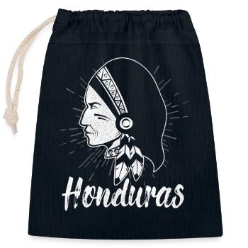 Honduras Indio Indianer Honduranisches Geschenk - Sac cadeau en coton avec cordon (25 x 30 cm) - bleu marine - Devant