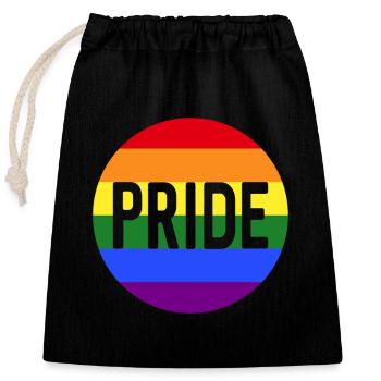 Fierté gaie gay lesbienne lgbt chemise - Sac cadeau en coton avec cordon (25 x 30 cm) - noir - Devant