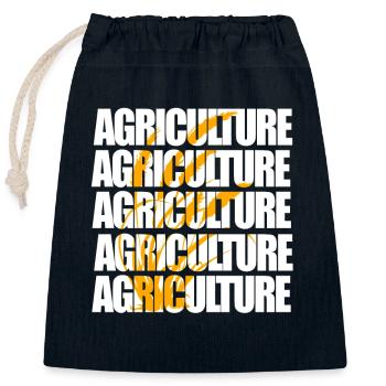Agriculture - Landwirtschaft - Verschließbarer Geschenkbeutel aus Baumwolle (25x30cm) - Navy - Vorne