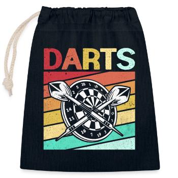 Dart - Closable cotton gift bag (25x30cm) - navy - Front