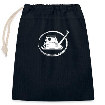 Vibrating Plate Vibrating Machine Gift - Closable cotton gift bag (25x30cm) - navy - Front