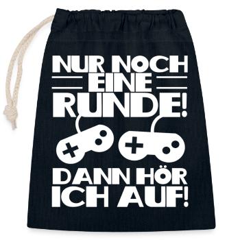 Gamer - Verschließbarer Geschenkbeutel aus Baumwolle (25x30cm) - Navy - Vorne