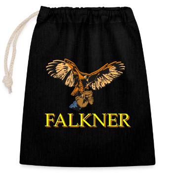 Falkner Falknerei Beizjagd Greifvogel Greif - Verschließbarer Geschenkbeutel aus Baumwolle (25x30cm) - Schwarz - Vorne
