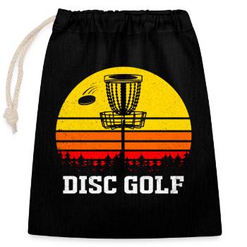 frisbee - Sac cadeau en coton avec cordon (25 x 30 cm) - noir - Devant