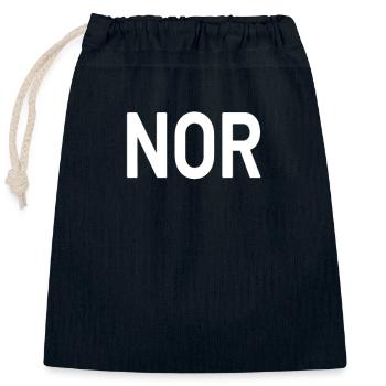 Norway Shirt NOR - Closable cotton gift bag (25x30cm) - navy - Front