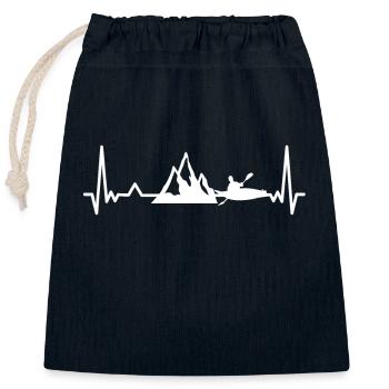 Kajak - Verschließbarer Geschenkbeutel aus Baumwolle (25x30cm) - Navy - Vorne