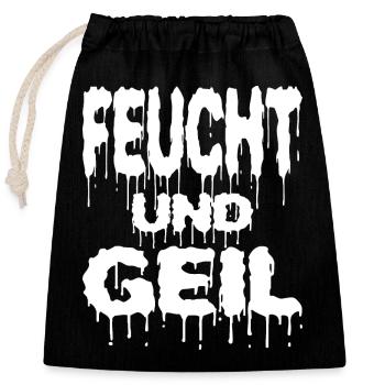 Sex Sexualität Sexy girl Sexbombe Sexist - Verschließbarer Geschenkbeutel aus Baumwolle (25x30cm) - Schwarz - Vorne