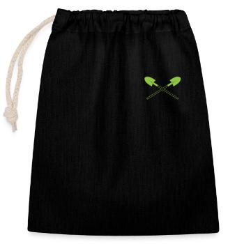 Horticulture Pelle Jardinier Aménagement Paysager Poche - Sac cadeau en coton avec cordon (25 x 30 cm) - noir - Devant