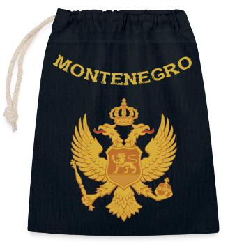 Montenegro - Verschließbarer Geschenkbeutel aus Baumwolle (25x30cm) - Navy - Vorne