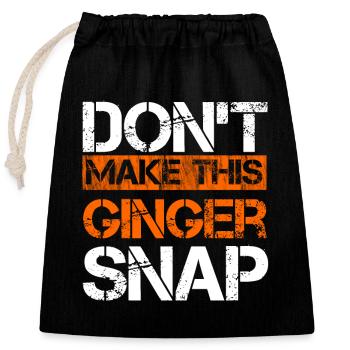 Redhead Ginger Ginger Redhead Gift - Closable cotton gift bag (25x30cm) - black - Front