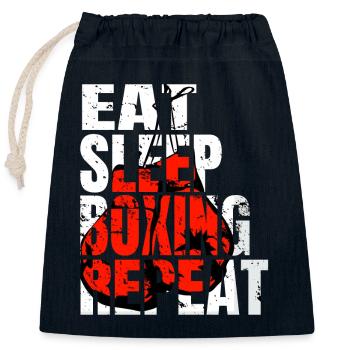 Boxing Boxing Fight Boxing Sparring Boxer Sport - Closable cotton gift bag (25x30cm) - navy - Front
