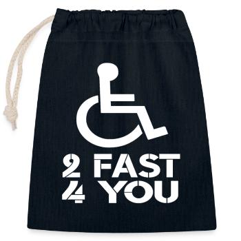 Rollstuhl Rollstuhlfahrer Behinderte Rollstühle - Verschließbarer Geschenkbeutel aus Baumwolle (25x30cm) - Navy - Vorne