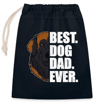 Bester Hunde Dad Leonberger Papa Hundehalter - Verschließbarer Geschenkbeutel aus Baumwolle (25x30cm) - Navy - Vorne