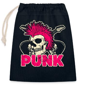 Punkrock Punk Punker Musik Retro Punks - Verschließbarer Geschenkbeutel aus Baumwolle (25x30cm) - Navy - Vorne