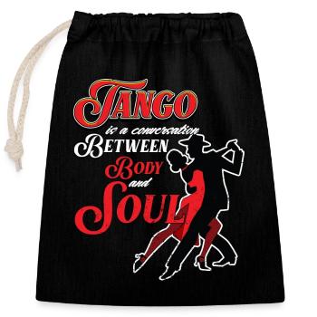 Tango, danseurs de tango - Sac cadeau en coton avec cordon (25 x 30 cm) - noir - Devant