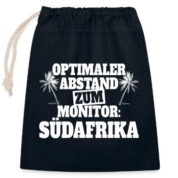 Südafrika Optimaler Abstand Zum Monitor Fernweh - Verschließbarer Geschenkbeutel aus Baumwolle (25x30cm) - Navy - Vorne