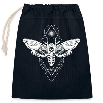 Papillon gothique Celtes cadeau Satan occulte - Sac cadeau en coton avec cordon (25 x 30 cm) - bleu marine - Devant