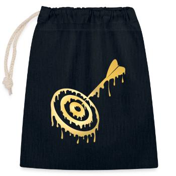 Darts darts - Closable cotton gift bag (25x30cm) - navy - Front