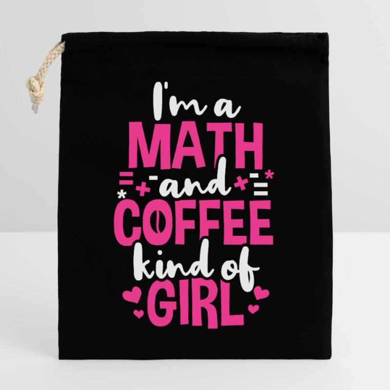 Math Teacher Student Math Closable cotton gift bag (25x30cm)