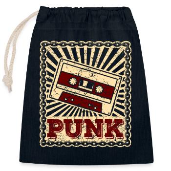 Punk Punks Punker Punkrock Punkrocker Anarchie 1 - Verschließbarer Geschenkbeutel aus Baumwolle (25x30cm) - Navy - Vorne