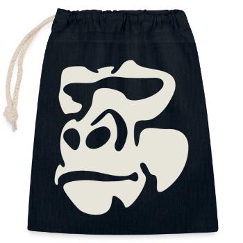 Gorilla - Closable cotton gift bag (25x30cm) - navy - Front