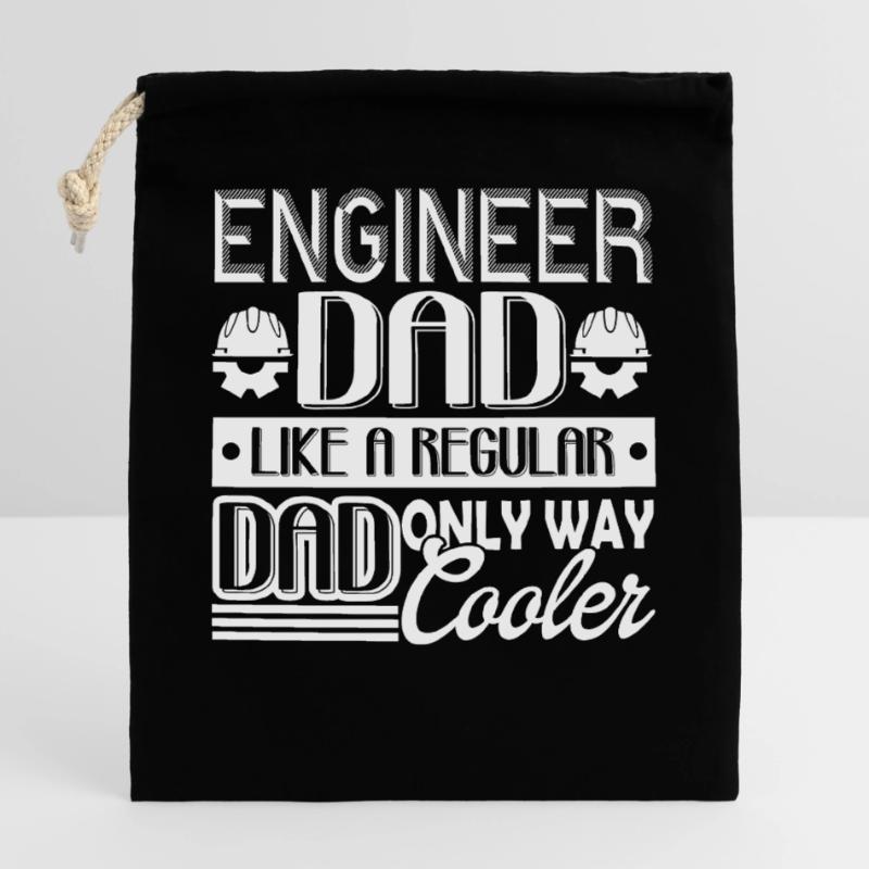Engineer Engineer Dad Closable cotton gift bag (25x30cm)