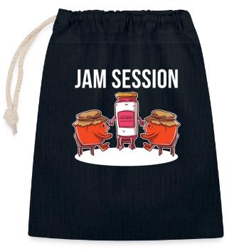 Jam Session – Süßer Marmeladen Spaß für Frühstück - Verschließbarer Geschenkbeutel aus Baumwolle (25x30cm) - Navy - Vorne