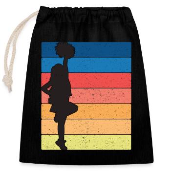cheerleader - Verschließbarer Geschenkbeutel aus Baumwolle (25x30cm) - Schwarz - Vorne