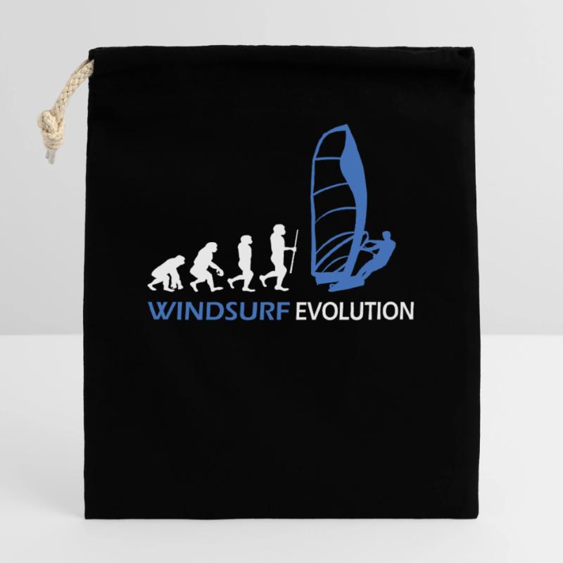 Windsurfing Evolution gift ideas Closable cotton gift bag (25x30cm)