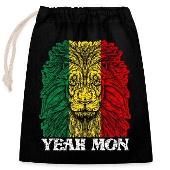 Jamaika Karibik Urlaub Jamaica Rasta Reagge - Verschließbarer Geschenkbeutel aus Baumwolle (25x30cm) - Schwarz - Vorne
