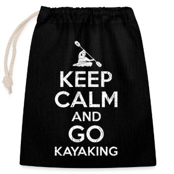 Vêtements de kayak kayak - Sac cadeau en coton avec cordon (25 x 30 cm) - noir - Devant