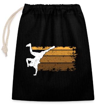 Breakdance kids - Closable cotton gift bag (25x30cm) - black - Front