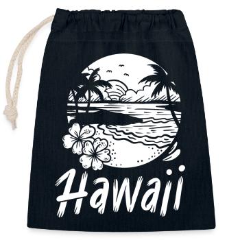 Hawaï - Sac cadeau en coton avec cordon (25 x 30 cm) - bleu marine - Devant