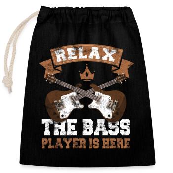 Bassgitarre Bass Spieler EADG Bassist Bassisten - Verschließbarer Geschenkbeutel aus Baumwolle (25x30cm) - Schwarz - Vorne