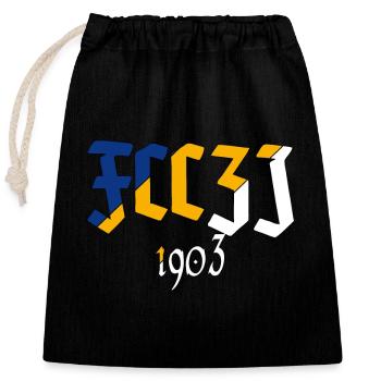 FCCZJ 1903 - Closable cotton gift bag (25x30cm) - black - Front