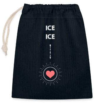 Cadeaux de grossesse - Sac cadeau en coton avec cordon (25 x 30 cm) - bleu marine - Devant
