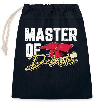 Master of disaster graduation graduate gift - Closable cotton gift bag (25x30cm) - navy - Front