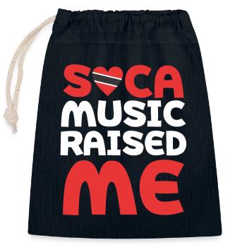 Soca Music is life Trinidad und Tobago Trini - Verschließbarer Geschenkbeutel aus Baumwolle (25x30cm) - Navy - Vorne