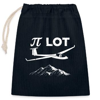 Pilot Segelflug | Segelflieger Flugschule Geschenk - Verschließbarer Geschenkbeutel aus Baumwolle (25x30cm) - Navy - Vorne