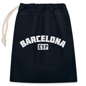 Barcelona ESP Vintage Bow - Closable cotton gift bag (25x30cm) - navy - Front