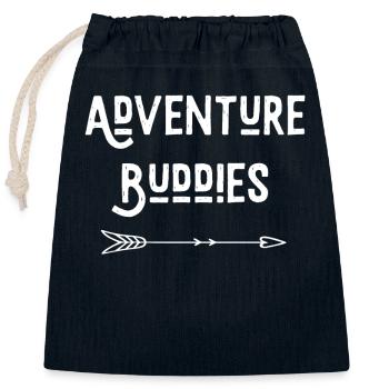 Adventure Buddies (Right) - Closable cotton gift bag (25x30cm) - navy - Front