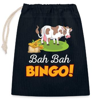 Kuhfladen Bingo Geschenk - Verschließbarer Geschenkbeutel aus Baumwolle (25x30cm) - Navy - Vorne