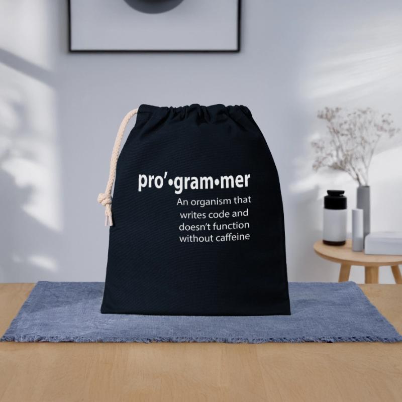 Programmeur - Coder - Hacker - IT Sac cadeau en coton avec cordon (25 x 30 cm)