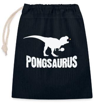 Table Tennis Dinosaur Rex Pongsaurus - Closable cotton gift bag (25x30cm) - navy - Front