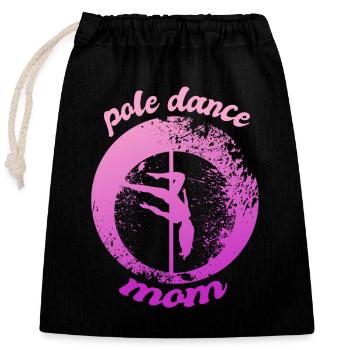 Pole dance mom - Verschließbarer Geschenkbeutel aus Baumwolle (25x30cm) - Schwarz - Vorne