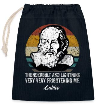 Thunderbolt lightning Galileo Philosoph Physik - Verschließbarer Geschenkbeutel aus Baumwolle (25x30cm) - Navy - Vorne