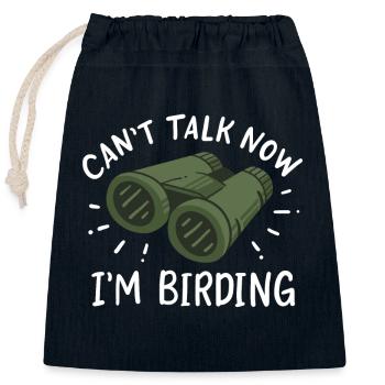 Bird Watching Birdwatchers - Closable cotton gift bag (25x30cm) - navy - Front